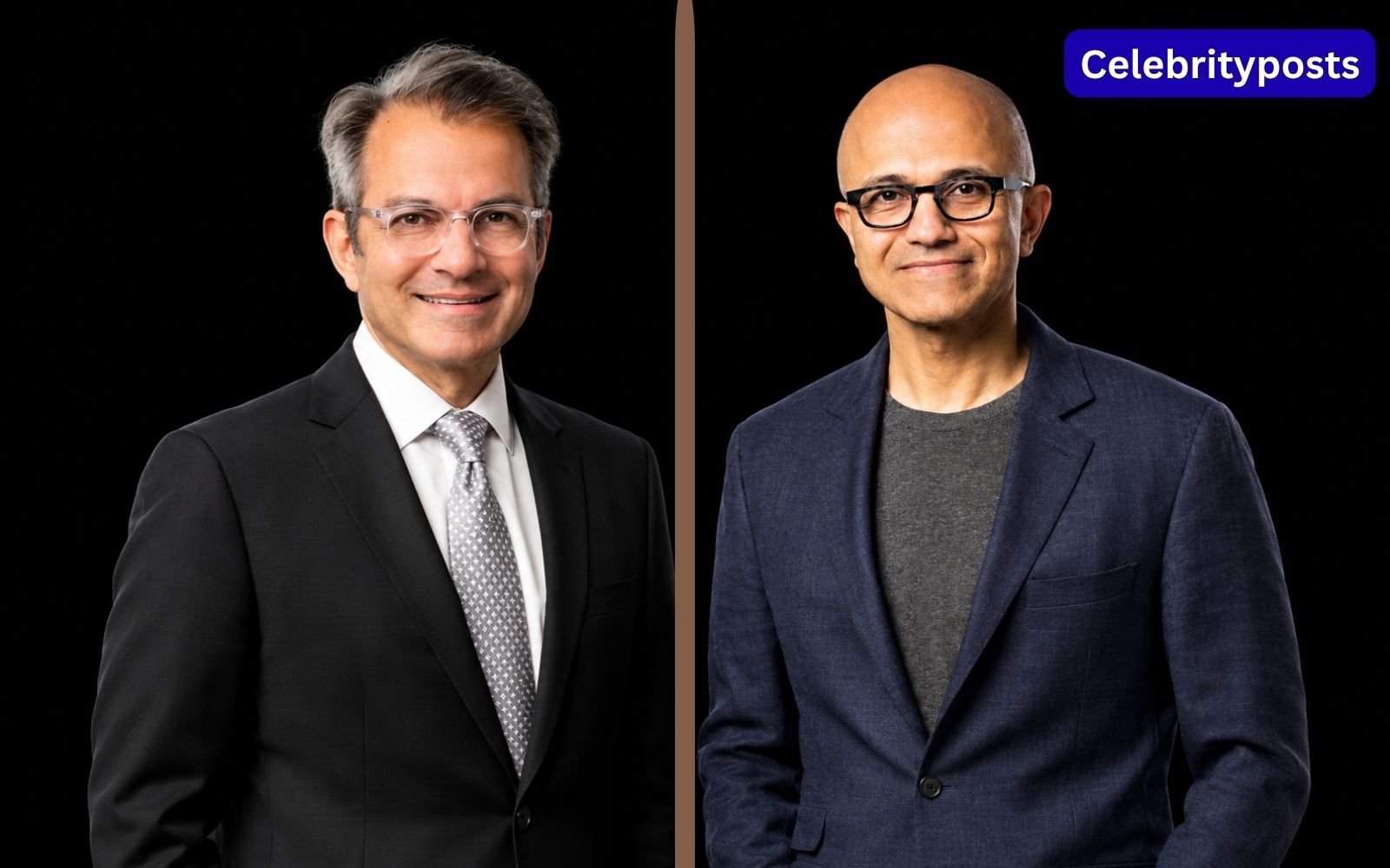 Satya Nadella and Michel Vounatsos